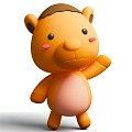 Cartoon IP Character Animal Little Camel Cartoon Style Animal 3d model