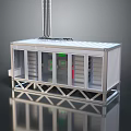 Durable Metal Storage Container With Glass Windows Top Pipes And Base Stand