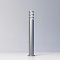 Sleek Modern Silver Outdoor Light With Cylindrical Body And Spiral Top Design