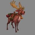 Modern Deer Cartoon Reindeer 3d model