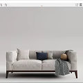 Modern double sofa 3d model