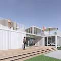 Style Container Sales Office 3d model