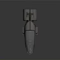 Futuristic Aerospace Spacecraft Design With Streamlined Metallic Structure And Tail Wings