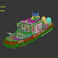 Red US Coast Guard Vessel 25078 Featuring Sleek Structure And Technical Equipment Design