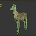 3D Model of a Spotted Deer With Brown and White Fur in Standing Posture