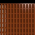 Brown Wooden Grid Wall Panel with Uniform Square Lattice Design 3d model
