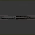 Futuristic Sci Fi Rifle With Advanced Mechanical Structure Tactical Scope And Metallic Gray Finish
