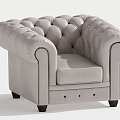 Jane European single sofa single leisure chair 3d model