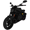 Sleek Black Cruiser Motorcycle With Round Headlight Alloy Wheels And Leather Seat