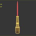 Sturdy Hardware Tool Screwdriver With Ergonomic Wooden Handle And Steel Shaft For Daily Use