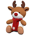 Festive Christmas Stuffed Toys Including Reindeer Gingerbread Man Santa Snowman And Bear With Scarves