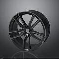 Alloy Car Wheel With Modern Spoke Design And Glossy Surface