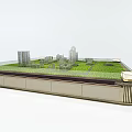 Advanced Commercial Equipment Showcasing City Architectural Models On Display Platforms 3d model
