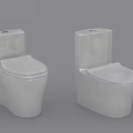 Various White Toilet Models Showcasing Modern Design Styles And Features 3d model