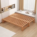 Simple Tatami Bedroom Interior With Wooden Frame Window Sill Decorations And Storage Cabinets