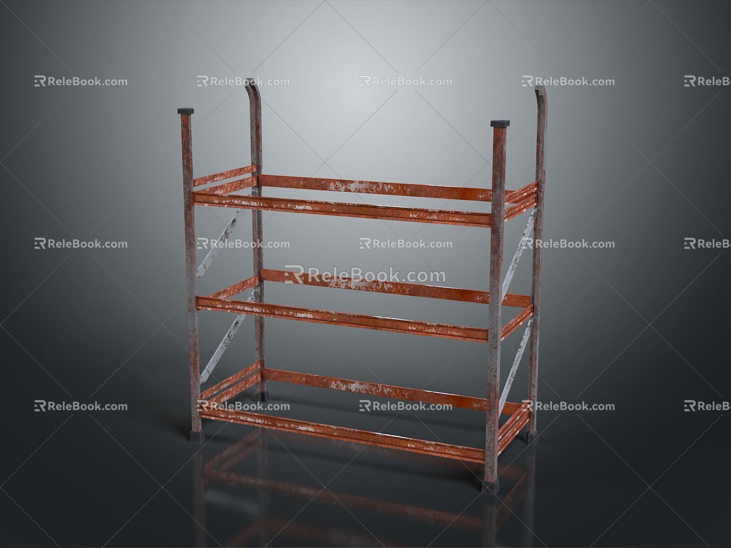 Iron frame large iron frame iron frame house factory industrial iron frame iron ladder rigid ladder work frame rigid scaffold 3d model