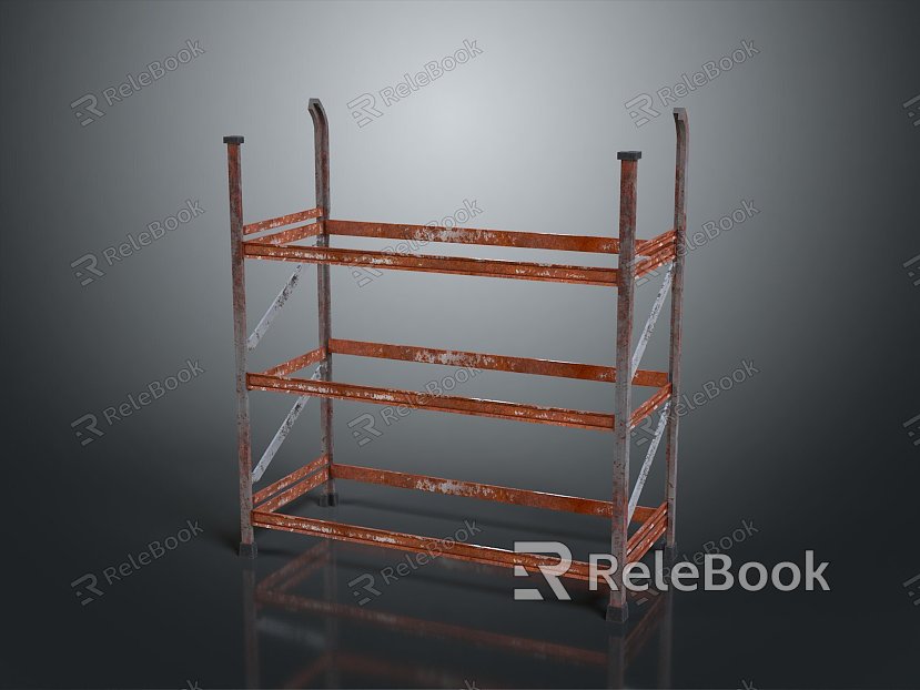 Iron frame large iron frame iron frame house factory industrial iron frame iron ladder rigid ladder work frame rigid scaffold model