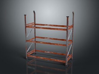 Iron frame large iron frame iron frame house factory industrial iron frame iron ladder rigid ladder work frame rigid scaffold 3d model