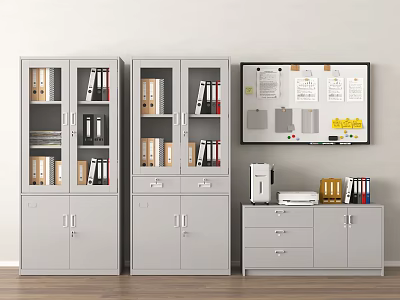 modern file cabinet office cabinet printer 3d model