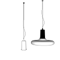 Modern Two Pendant Lights With Silver Metal And White Black Minimalist Design For Home Interior