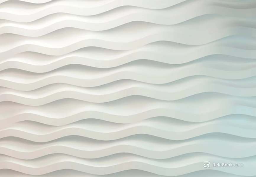 Modern Wavy Textured Background Wall With Soft Light Color 3D Decorative Design 3d model 
