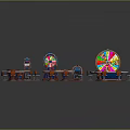 Colorful Casino Furniture Collection Featuring Roulette Tables Poker Tables And Gaming Desks