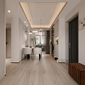 Modern Restaurant Interior With Open Dining Space Pendant Lights Light Wooden Floor And White Walls