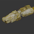 Transparent Sci Fi Mechanical Vehicle Models With Detailed Structural Design And Wheels 3d model