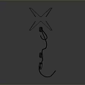 Abstract Computer Components with Wire Connections and Interface in Minimalist Gray Background