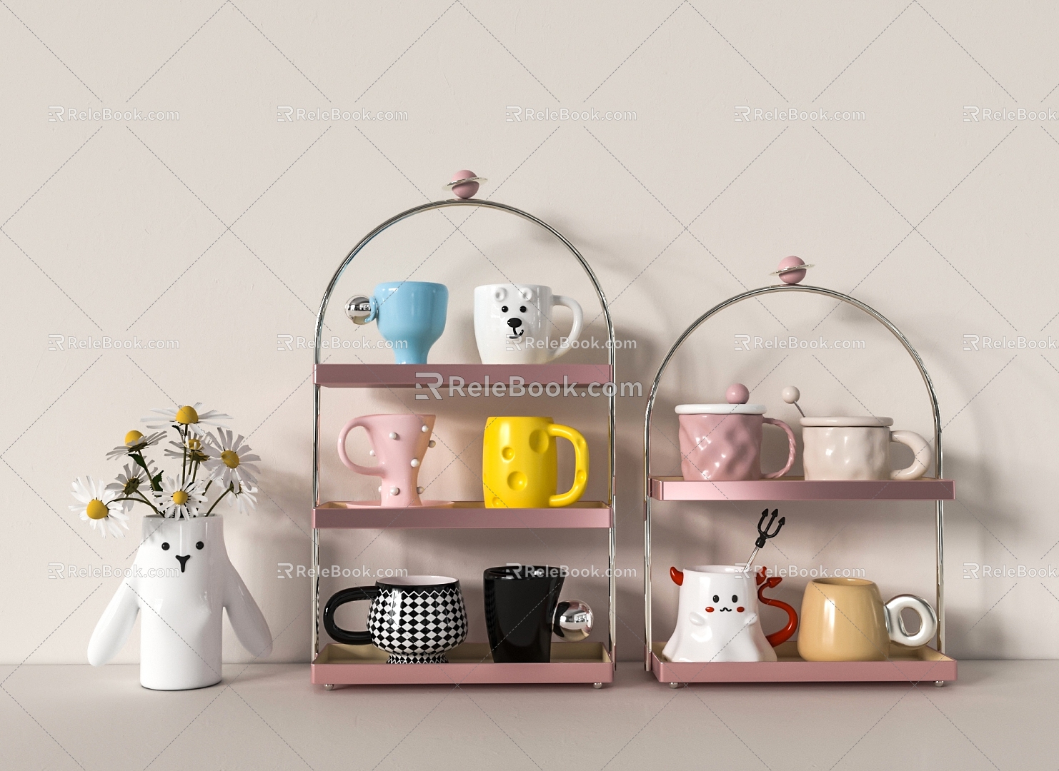 Cup Storage Rack 3d model