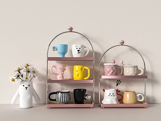 Cup Storage Rack 3d model