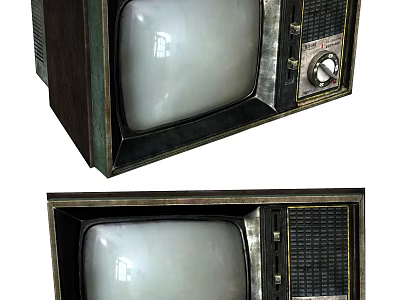Vintage TV Design With Classic Wooden Frame And Retro Control Knobs 3d model