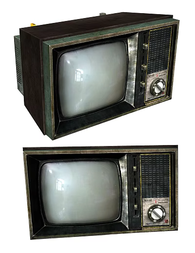 Vintage TV Design With Classic Wooden Frame And Retro Control Knobs 3d model
