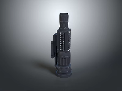 Black Industrial Mechanical Device With Cylindrical Top Grille Structure And Sturdy Base 3d model