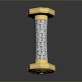 Golden Cylindrical Commercial Measurement Equipment With Scale And Digital Display Features