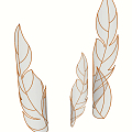 Modern Feather Iron Feather 3d model