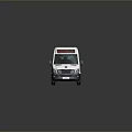 White Emergency Ambulance Vehicle With Red Stripes And Medical Rescue Design