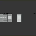 Modern Metallic Display Structures With Geometric Design And Reflective Surfaces