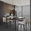 Modern Restaurant Interior With Open Kitchen Dining Table And Chairs