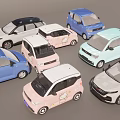 Colorful Small Cars Featuring Mini SUV Hatchback Models And Cute Designs