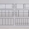 modern floor-to-ceiling windows 3d model