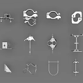 Various Types Of Metal Mechanical Components And Industrial Hardware Parts