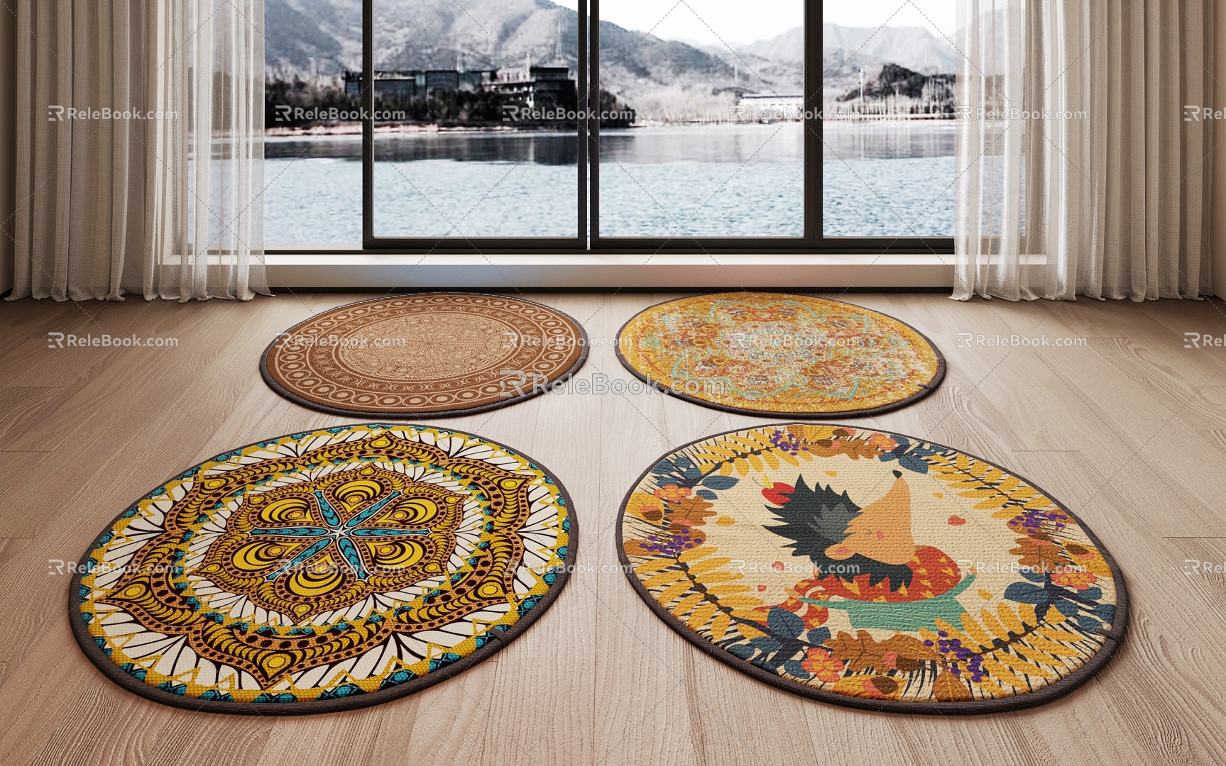 Modern Round Carpet 3d model