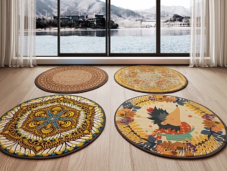 Modern Round Carpet 3d model