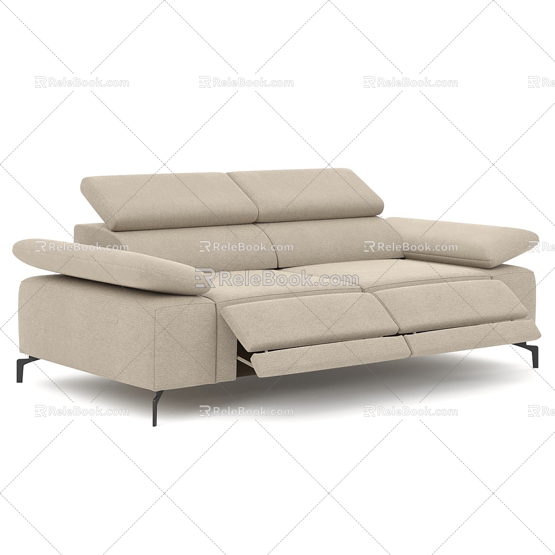 Modern Simple Double Sofa Sofa Simple Sofa 3d model