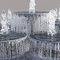 Fountain Waterscape Pool 3d model