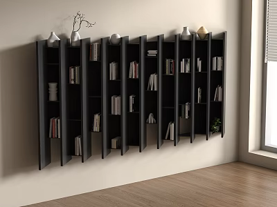 Modern Middle Ancient Track Bookshelf Storage Rack Bookcase Decorative Rack Book 3d model
