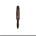 Hardware Tool Rustic Hand Knife With Wooden Handle And Worn Blade 3d model