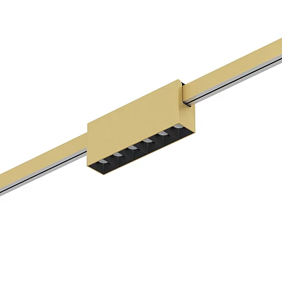 Downlights Spotlights on Golden Track Rail Modern Ceiling Lighting with Adjustable Design 3d model