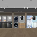 Haier Washing Machines Retail Store Display With Multiple Appliances And Interior Layout 3d model